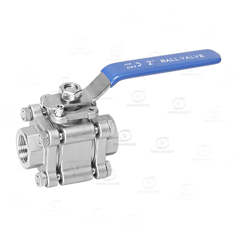 Three piece high-pressure ball valve