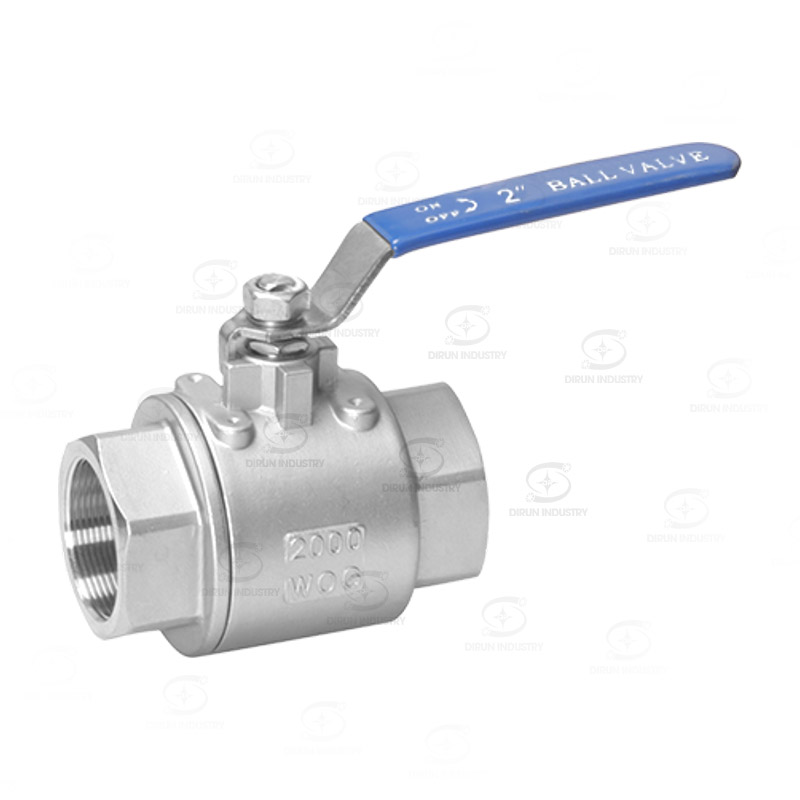 Two piece threaded ball valve