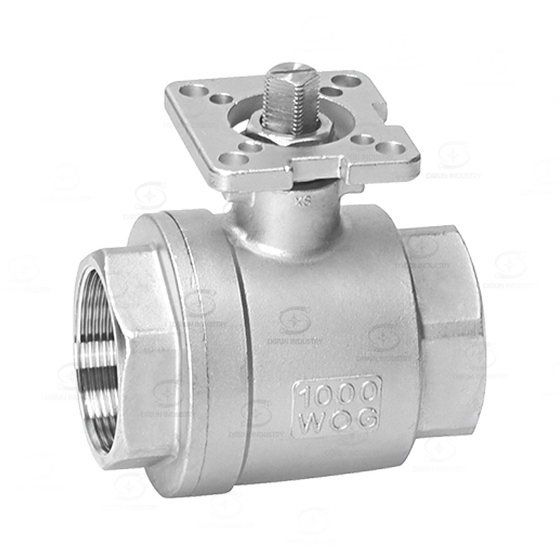 Two piece high platform ball valve