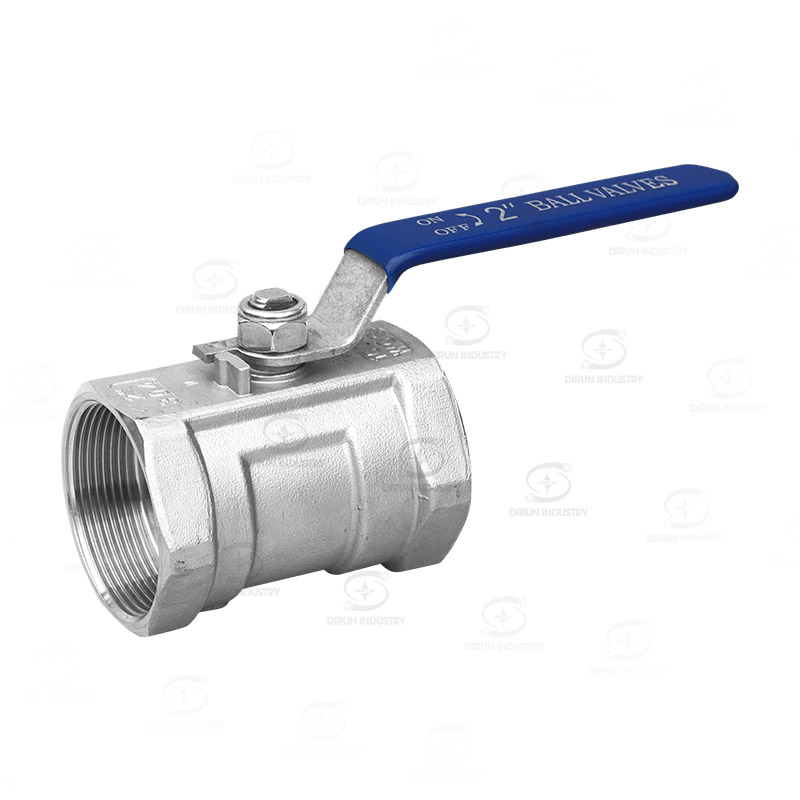 One piece threaded ball valve